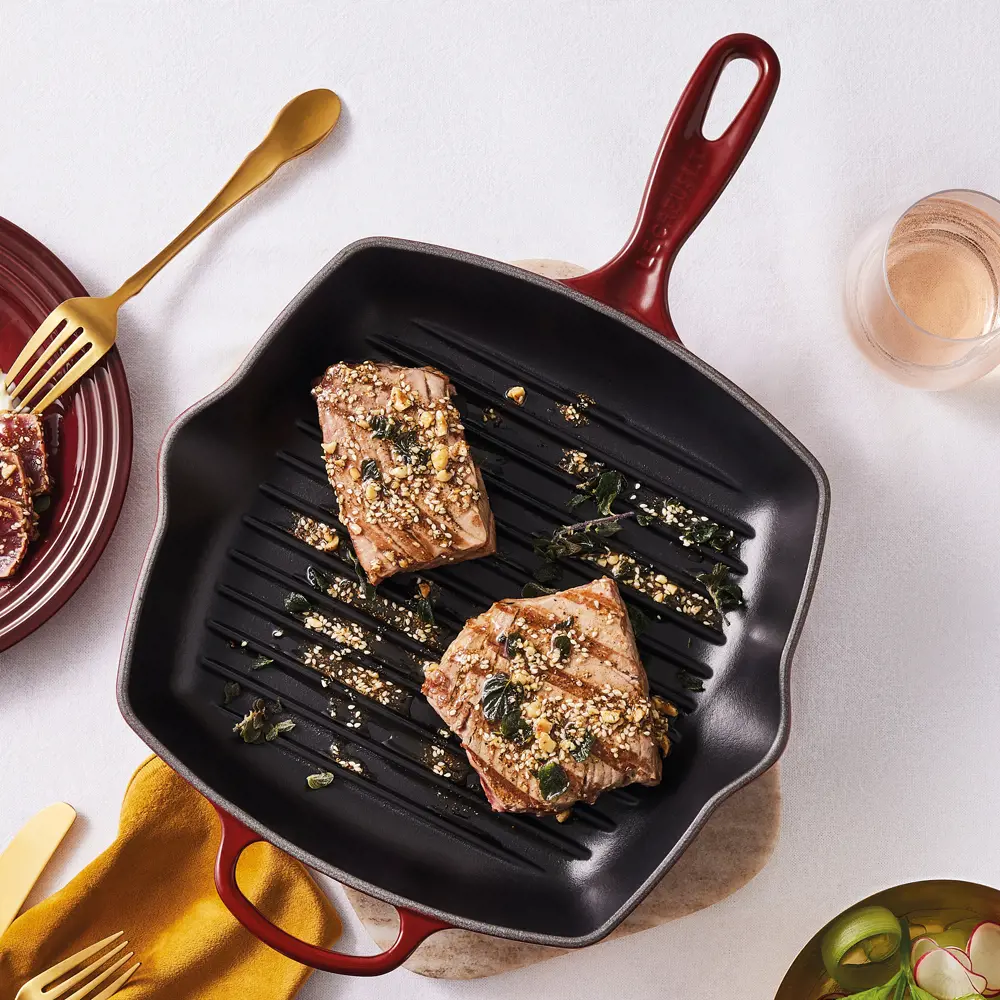 Le Creuset Signature Rhône Cast Iron Square Grillit 26cm